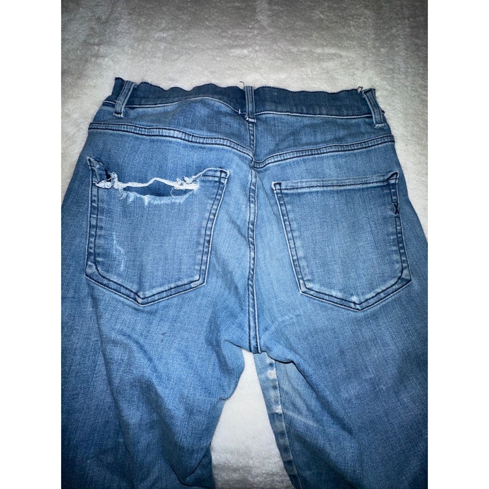 Express Hyper Stretch Ankle Legging High Rise Distressed Ripped Jeans - Picture 7 of 7
